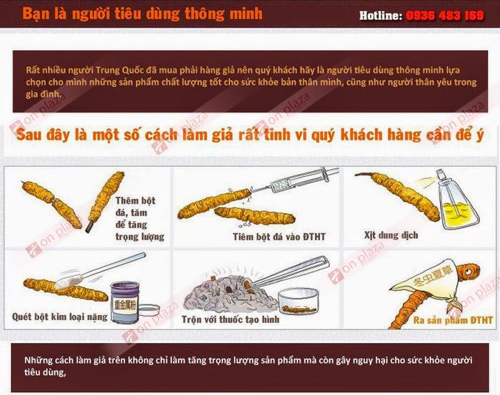 Cách làm đông trùng hạ thảo giả