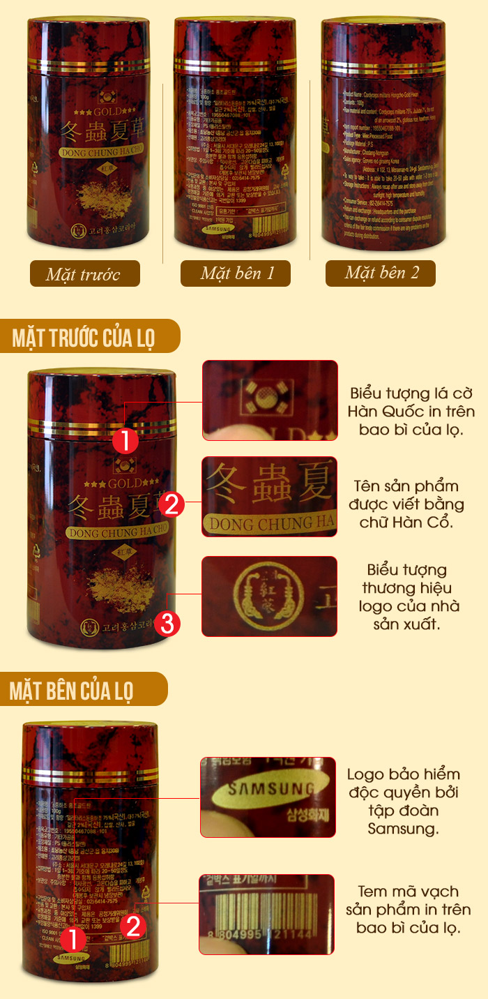  viên đông trùng hạ thảo gold Hàn Quốc 11