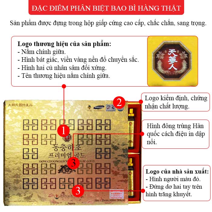 Nước Đông trùng hạ thảo tinh chất dạng ống Hàn Quốc