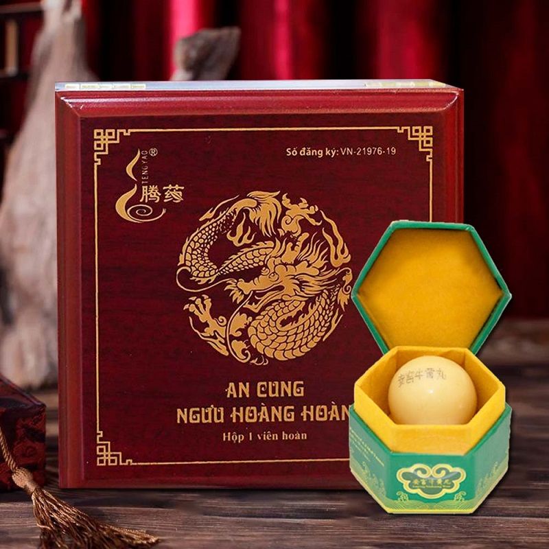 An cung ngưu hoàng hoàn hộp thiếc tròn 1 viên của Đồng Nhân Đường