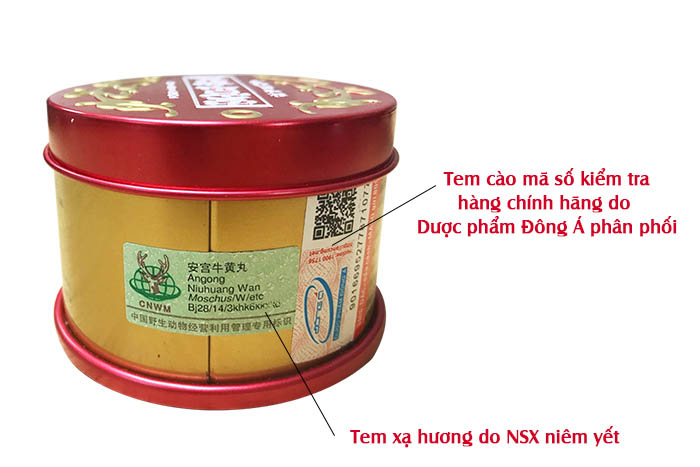 Cách nhận biết An cung ngưu hoàng hoàn hộp thiếc tròn Đồng Nhân Đường thật giả