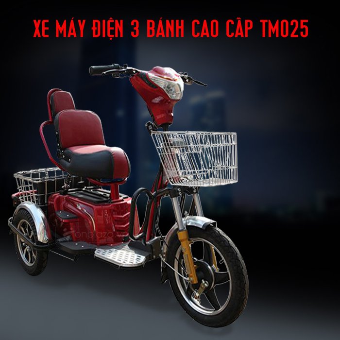 Xe máy điện 3 bánh hiện đại màu đỏ TM025 1