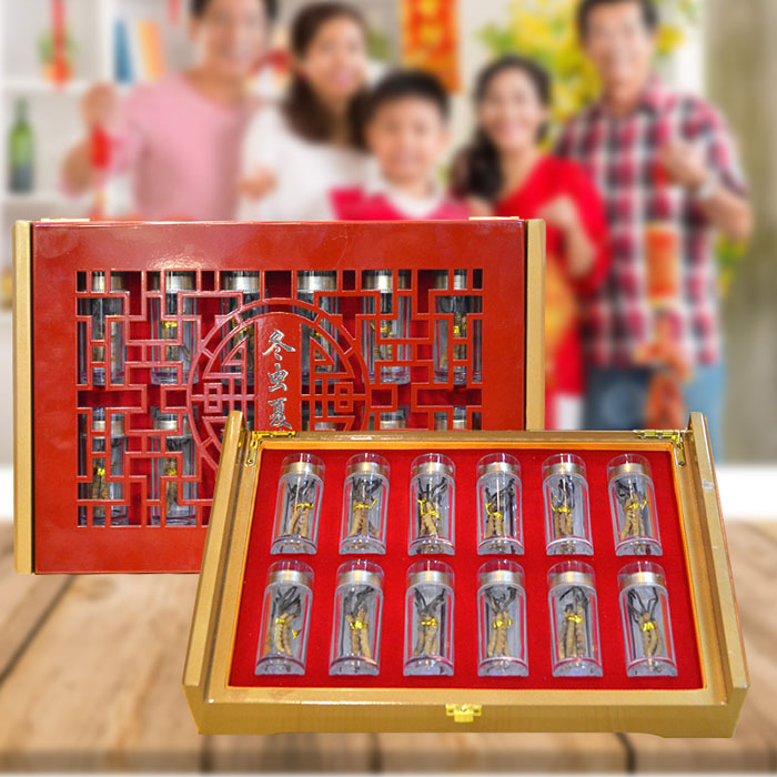 Đông trùng hạ thảo nguyên con loại đặc biệt 20g/12 ống/hộp D055 1 Đông trùng hạ thảo nguyên con loại đặc biệt 20g/12 ống/hộp D055 1