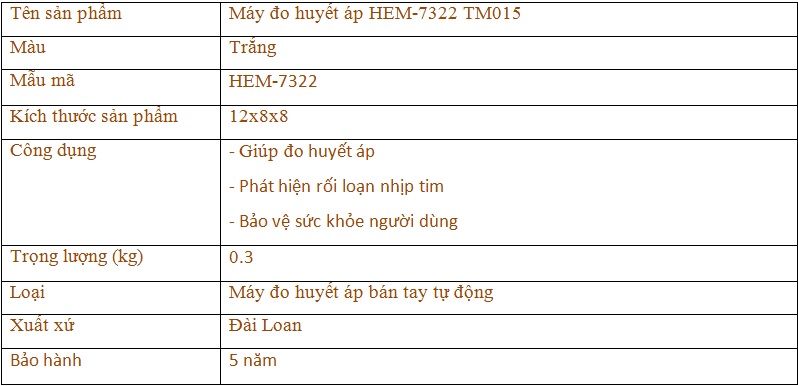 Máy đo huyết áp HEM-7322 TM015 1