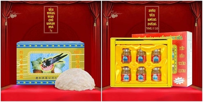 Hộp quà biếu tết yến sào cao cấp Hộp quà biếu tết yến sào cao cấp