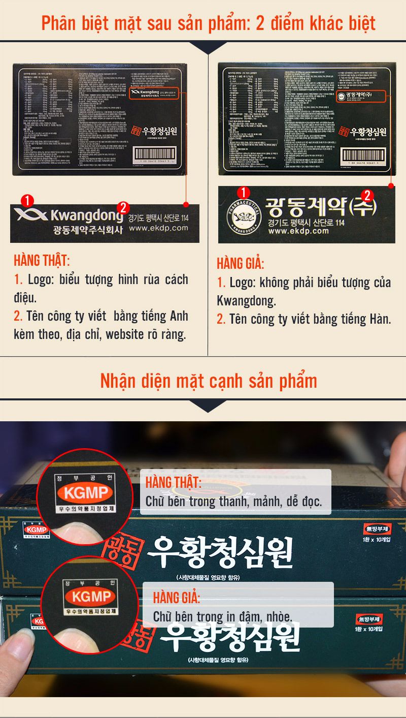 so sánh kiện não hoàn hộp xanh chính hãng và hàng giả 1